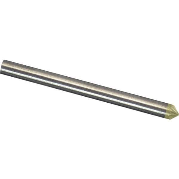 Made in USA - 3mm Cut Diam, 0.1181" Shank Diam, Cone Head Double Cut Burr - Carbide, 1.5mm LOC, 38mm OAL - USA Tool & Supply
