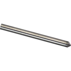 Made in USA - 1/8" Cut Diam, 1/8" Shank Diam, Cone Head Aluma Cut Burr - Carbide, 1/16" LOC, 1-1/2" OAL - USA Tool & Supply