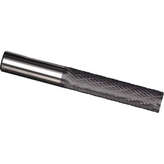 Made in USA - 1/8" Diam, 1/2" LOC, Plain End, Solid Carbide Diamond Pattern Router Bit - Right Hand Cut, 1-1/2" OAL, 1/8" Shank Diam, Use on Cast Iron, Stainless, Steel, Titanium - USA Tool & Supply