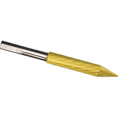 Made in USA - 5/16" Cut Diam, 5/16" Shank Diam, Cone Head Tire Cut Burr - Carbide, 2" LOC, 4" OAL - USA Tool & Supply