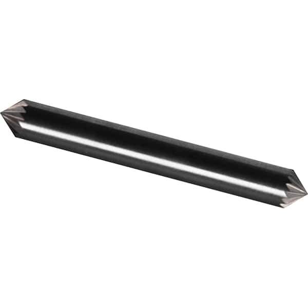 Made in USA - 1/4" Cut Diam, 1/4" Shank Diam, Cone Head Aluma Cut Burr - Carbide, 1/8" LOC, 2" OAL - USA Tool & Supply