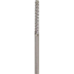 Made in USA - 1/8" Cut Diam, 1/8" Shank Diam, Cylinder Head Burr - Carbide, 1" LOC, 2" OAL - USA Tool & Supply