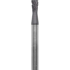 Made in USA - 6.3mm Cut Diam, 0.0925" Shank Diam, Double Cut Burr - Carbide, 6.3mm LOC, 45mm OAL - USA Tool & Supply