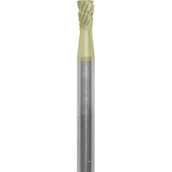 Made in USA - 3/32" Cut Diam, 0.0925" Shank Diam, Inverted Cone Head Chipbreaker Cut Burr - Carbide, 1/8" LOC, 1-1/2" OAL - USA Tool & Supply