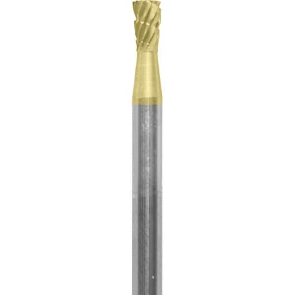 Made in USA - 6.3mm Cut Diam, 0.0925" Shank Diam, Double Cut Burr - Carbide, 6.3mm LOC, 45mm OAL - USA Tool & Supply