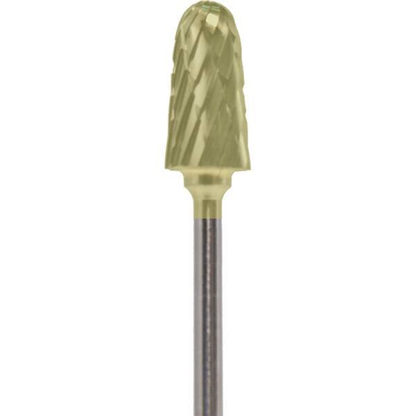 Made in USA - 7mm Cut Diam, 0.0925" Shank Diam, Cone Head Double Cut Burr - Carbide, 14mm LOC, 52mm OAL - USA Tool & Supply