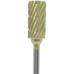 Made in USA - 1/4" Cut Diam, 0.0925" Shank Diam, Cylinder Head Chipbreaker Cut Burr - Carbide, 1/2" LOC, 2" OAL - USA Tool & Supply