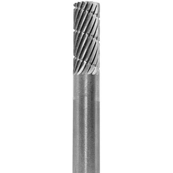 Made in USA - 6mm Cut Diam, 0.2362" Shank Diam, Cylinder Head Aluma Cut Burr - Carbide, 16mm LOC, 50mm OAL - USA Tool & Supply