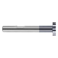 0.7500″ (3/4″) Cutter Diameter × 0.1870″ (3/16″) Width Carbide Square Large Diameter Standard Keyseat Cutter, 10 Flutes, AlTiN Coated - Exact Industrial Supply