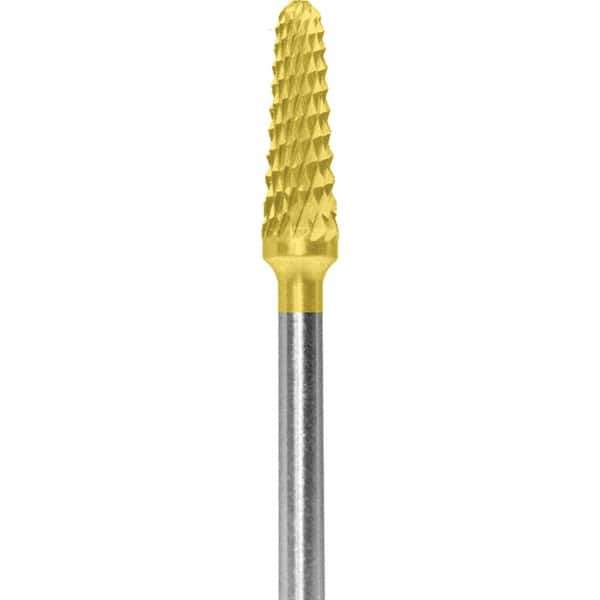 Made in USA - 7mm Cut Diam, 0.0925" Shank Diam, Cone Head Double Cut Burr - Carbide, 13mm LOC, 51mm OAL - USA Tool & Supply
