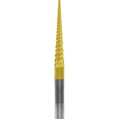 Made in USA - 3/32" Cut Diam, 0.0925" Shank Diam, Cone Head Chipbreaker Cut Burr - Carbide, 5/8" LOC, 1-1/2" OAL - USA Tool & Supply