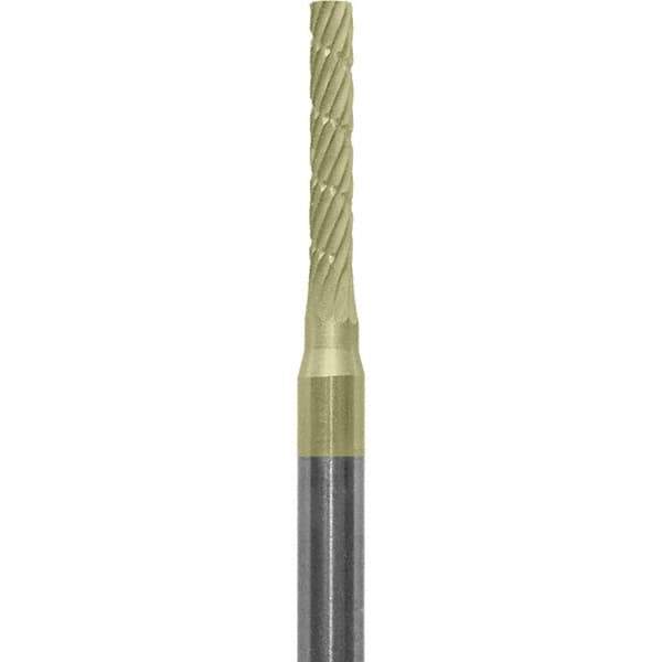 Made in USA - 1/16" Cut Diam, 0.0925" Shank Diam, Cylinder Head Chipbreaker Cut Burr - Carbide, 3/8" LOC, 1-1/2" OAL - USA Tool & Supply