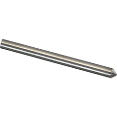 Made in USA - 3mm Cut Diam, 0.1181" Shank Diam, Cone Head Single Cut Burr - Carbide, 1.5mm LOC, 38mm OAL - USA Tool & Supply