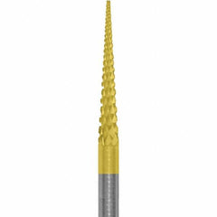 Made in USA - 3/32" Cut Diam, 0.0925" Shank Diam, Cone Head Diamond Cut Burr - Carbide, 5/8" LOC, 1-1/2" OAL - USA Tool & Supply