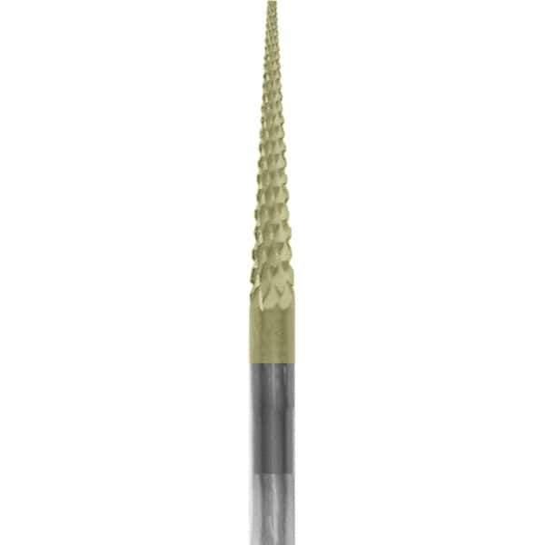 Made in USA - 3/32" Cut Diam, 0.0925" Shank Diam, Cone Head Chipbreaker Cut Burr - Carbide, 5/8" LOC, 1-1/2" OAL - USA Tool & Supply