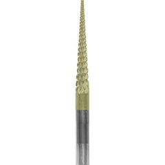 Made in USA - 3/32" Cut Diam, 0.0925" Shank Diam, Cone Head Chipbreaker Cut Burr - Carbide, 5/8" LOC, 1-1/2" OAL - USA Tool & Supply