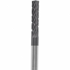 Made in USA - 3/32" Cut Diam, 0.0925" Shank Diam, Cylinder Head Chipbreaker Cut Burr - Carbide, 3/8" LOC, 1-1/2" OAL - USA Tool & Supply