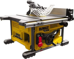 DeWALT - 8-1/4" Blade Diam, Table Saw - 5,800 RPM, 19-1/16" Table Depth x 19-1/16" Table Width, 60 Volts, 5/8" Arbor - USA Tool & Supply