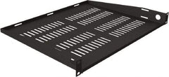 Video Mount - Security Camera Vented Equipment Rack Shelf - Black - USA Tool & Supply