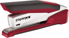 PaperPro - 28 Sheet Full Strip Desktop Stapler - Red & Silver - USA Tool & Supply