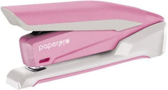 PaperPro - 20 Sheet Long Reach Stapler - Pink & White - USA Tool & Supply