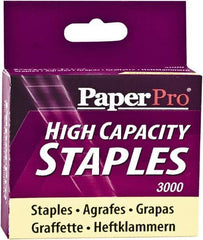 PaperPro - 3/8" Leg Length, Steel High Capacity Staples - 65 Sheet Capacity, For Use with PaperPros 1200 & 1210 - USA Tool & Supply