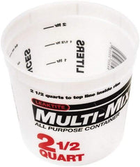 SEYMOUR-MIDWEST - 2-1/2 Qt, Plastic Round White Bucket & Pail Kit - USA Tool & Supply