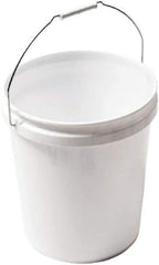 SEYMOUR-MIDWEST - 5 Gal, Plastic Round White Bucket & Pail Kit - Handle Included - USA Tool & Supply