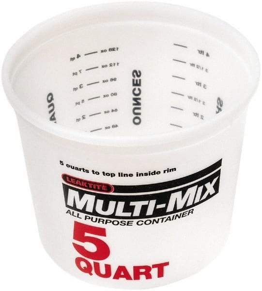 SEYMOUR-MIDWEST - 5 Qt, Plastic Round White Bucket & Pail Kit - USA Tool & Supply