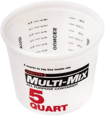 SEYMOUR-MIDWEST - 5 Qt, Plastic Round White Bucket & Pail Kit - USA Tool & Supply