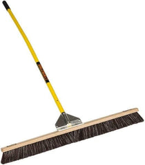 SEYMOUR-MIDWEST - 36" General Purpose Polypropylene Push Broom - 3" Bristle Length, Wood Block, Bolt-On Handle Connection, Handle Included - USA Tool & Supply