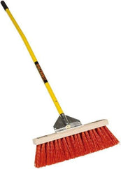 SEYMOUR-MIDWEST - 18" Rough Surface Polypropylene Push Broom - 5-1/2" Bristle Length, Wood Block, Bolt-On Handle Connection, Handle Included - USA Tool & Supply