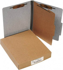 ACCO - 11 x 8 1/2", Letter Size, Gray, File Folders with Top Tab - Right of Center Tab Cut Location - USA Tool & Supply