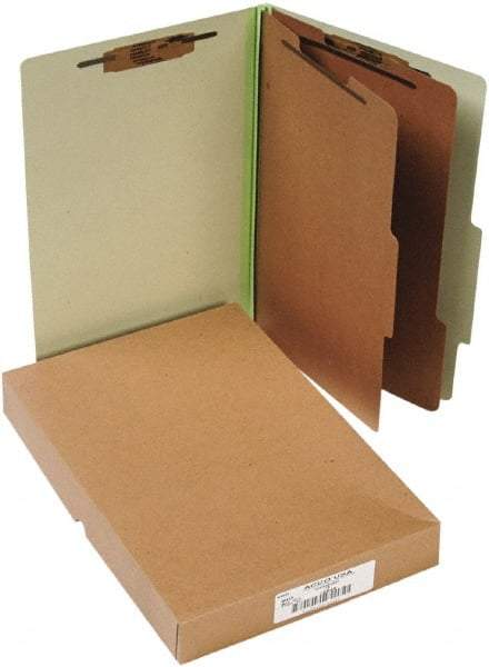 ACCO - 14 x 8 1/2", Legal, Leaf Green, File Folders with Top Tab - Right of Center Tab Cut Location - USA Tool & Supply