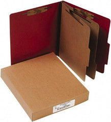 ACCO - 11 x 8 1/2", Letter Size, Earth Red, File Folders with Top Tab - Right of Center Tab Cut Location - USA Tool & Supply