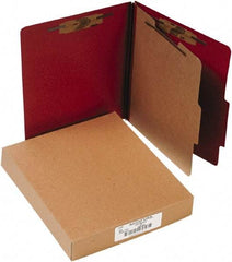 ACCO - 11 x 8 1/2", Letter Size, Earth Red, File Folders with Top Tab - Right of Center Tab Cut Location - USA Tool & Supply