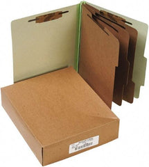 ACCO - 11 x 8 1/2", Letter Size, Leaf Green, File Folders with Top Tab - Right of Center Tab Cut Location - USA Tool & Supply