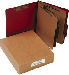 ACCO - 11 x 8 1/2", Letter Size, Earth Red, File Folders with Top Tab - Right of Center Tab Cut Location - USA Tool & Supply