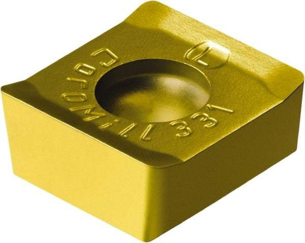 Sandvik Coromant - N331.1A043505 KL Grade 1020 Carbide Milling Insert - TiAlN Finish, 3.5mm Thick, 0.2" Inscribed Circle, 0.5mm Corner Radius - USA Tool & Supply