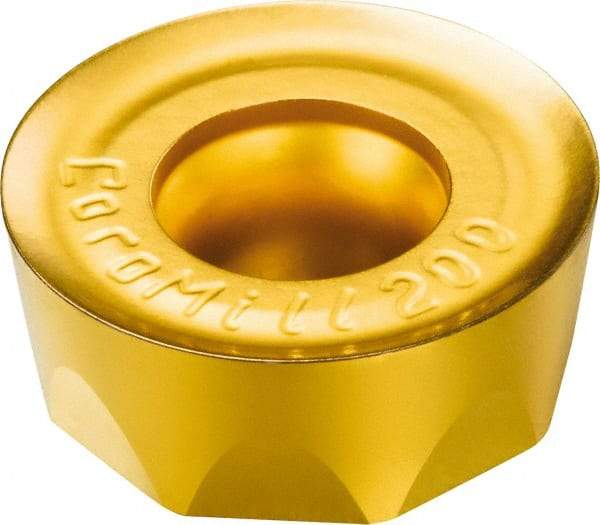 Sandvik Coromant - RCHT10T3M0 ML Grade 2040 Carbide Milling Insert - TiCN/Al2O3/TiN Finish, 3.97mm Thick, 10mm Inscribed Circle, 5mm Corner Radius - USA Tool & Supply
