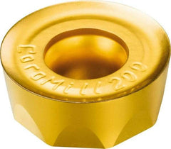 Sandvik Coromant - RCHT1606M0 ML Grade 2040 Carbide Milling Insert - TiCN/Al2O3/TiN Finish, 6.35mm Thick, 16mm Inscribed Circle, 8mm Corner Radius - USA Tool & Supply