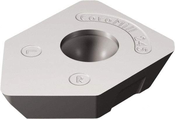 Sandvik Coromant - R24512T3 W Grade H13A Carbide Milling Insert - Uncoated, 5/32" Thick, 13.4mm Inscribed Circle, 1.5mm Corner Radius - USA Tool & Supply
