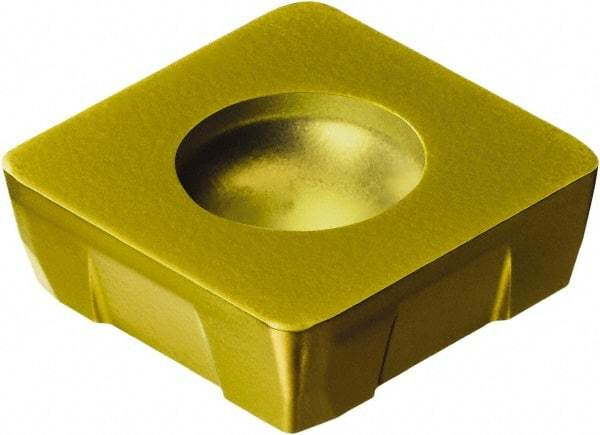 Sandvik Coromant - R210090412 KM Grade 1020 Carbide Milling Insert - TiAlN Finish, 4mm Thick, 9.4mm Inscribed Circle, 1mm Corner Radius - USA Tool & Supply