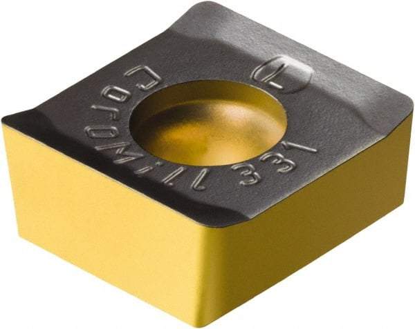 Sandvik Coromant - N331.1A054508 PL Grade 4230 Carbide Milling Insert - TiCN/Al2O3/TiN Finish, 4.45mm Thick, 0.256" Inscribed Circle, 0.8mm Corner Radius - USA Tool & Supply