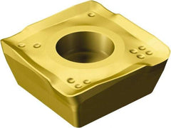 Sandvik Coromant - 490R140408 ML Grade S40T Carbide Milling Insert - TiCN/Al2O3/TiN Finish, 4mm Thick, 14mm Inscribed Circle, 0.8mm Corner Radius - USA Tool & Supply