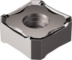 Sandvik Coromant - 345R1305 KM Grade 3040 Carbide Milling Insert - TiCN/Al2O3 Finish, 5.6mm Thick, 13mm Inscribed Circle, 0.8mm Corner Radius - USA Tool & Supply