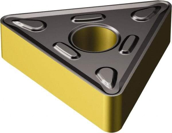 Sandvik Coromant - TNMG666 HM Grade 4335 Carbide Turning Insert - TiCN/AI2O3/TiN Finish, 60° Triangle, 3/4" Inscr Circle, 3/8" Thick, 3/32" Corner Radius - USA Tool & Supply