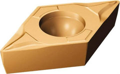 Sandvik Coromant - DCMT21.51 MF Grade 1115 Carbide Turning Insert - TiAlN/AlCr2O3 Finish, 55° Diamond, 1/4" Inscr Circle, 3/32" Thick, 1/64" Corner Radius - USA Tool & Supply