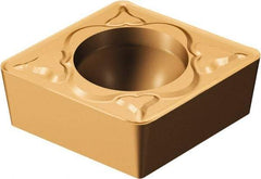 Sandvik Coromant - CCMT32.51 MM Grade 1115 Carbide Turning Insert - TiAlN/AlCr2O3 Finish, 80° Diamond, 3/8" Inscr Circle, 5/32" Thick, 1/64" Corner Radius - USA Tool & Supply