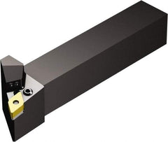 Sandvik Coromant - PDJNR/L..HP, Right Hand Cut, -3° Lead Angle, 20mm Shank Height x 20mm Shank Width, Negative Rake Indexable Turning Toolholder - 125mm OAL, DNMG 11 04 08, DNMG 332 Insert Compatibility, Series T-Max P - USA Tool & Supply